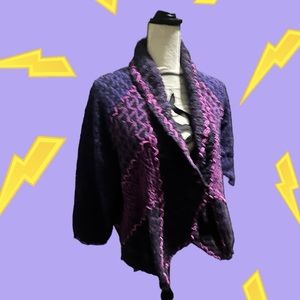 Coldwater creek wool sweater one button closure